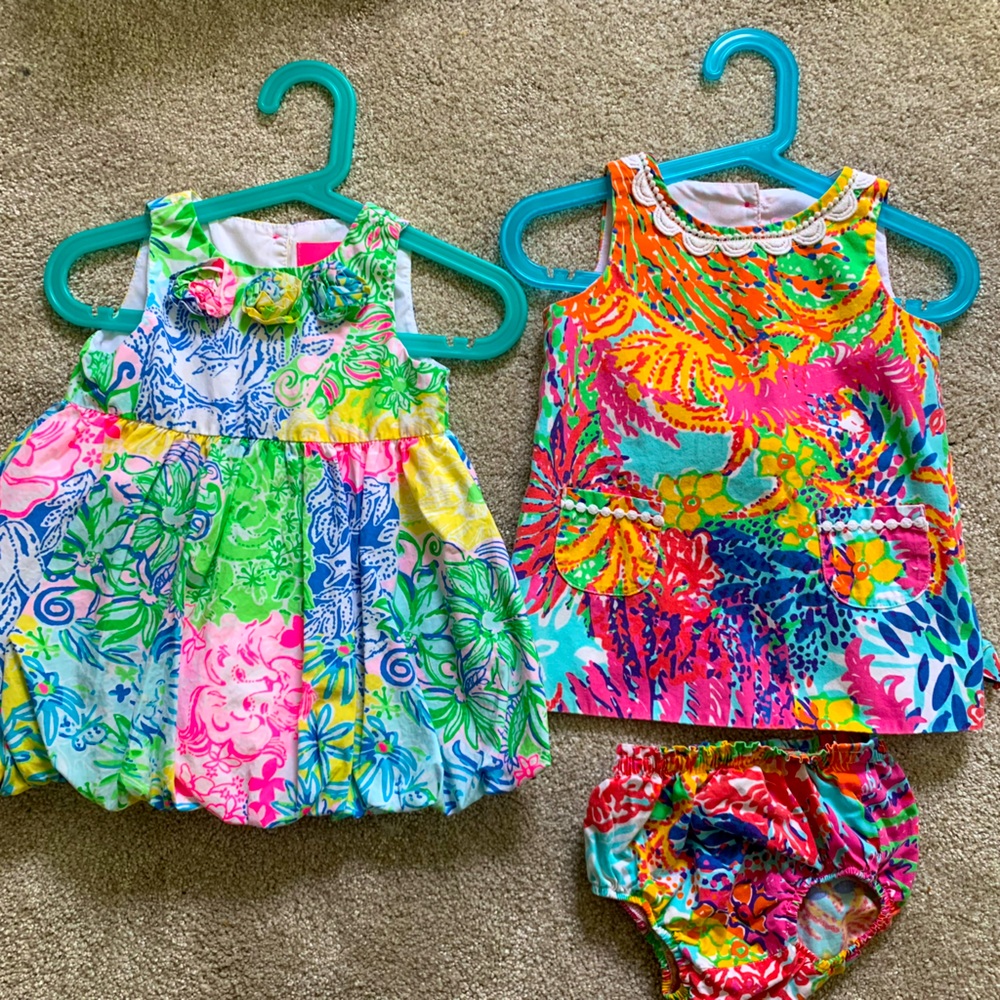 Lilly Pulitzer baby girl dresses bundle 12-18 months , very good shape